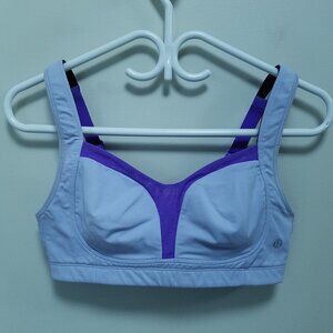 Lululemon Ta Ta Tamer Cool Breeze Power Purple Sports Bra Size 34C